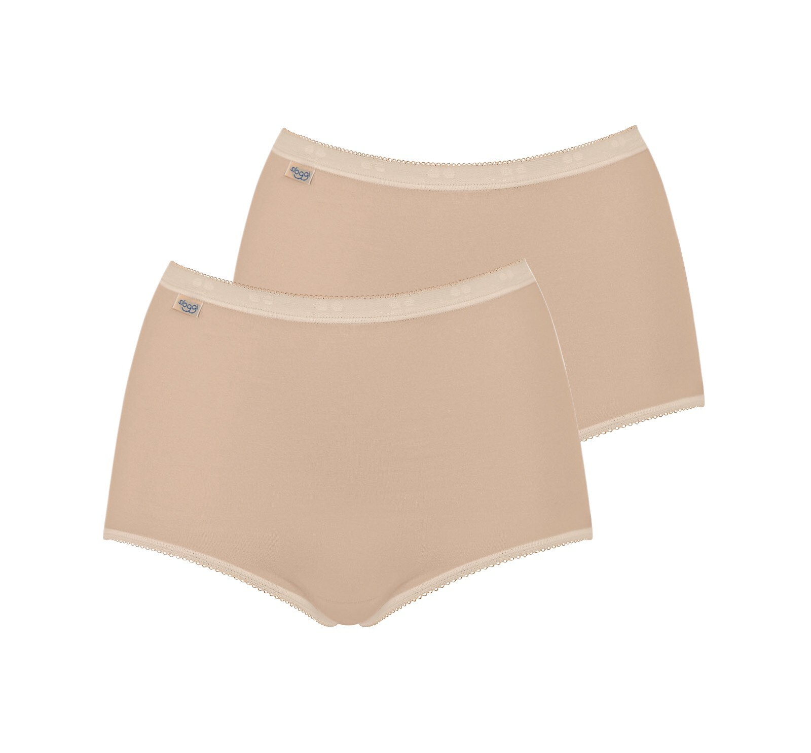 Sloggi Basic+ Maxi Brief High Waist Knickers 2 Pack 95% Cotton 10043769