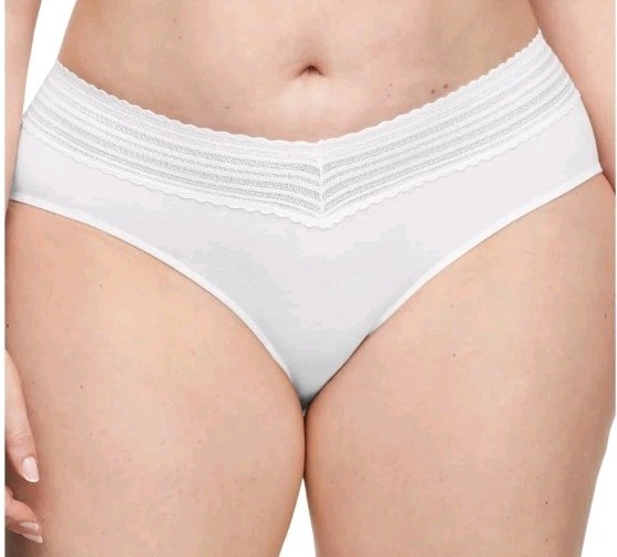 Warner’s Blissful Benefits XXL 2XL Cotton Lace Hipster Panties 6 PACK #214-4240