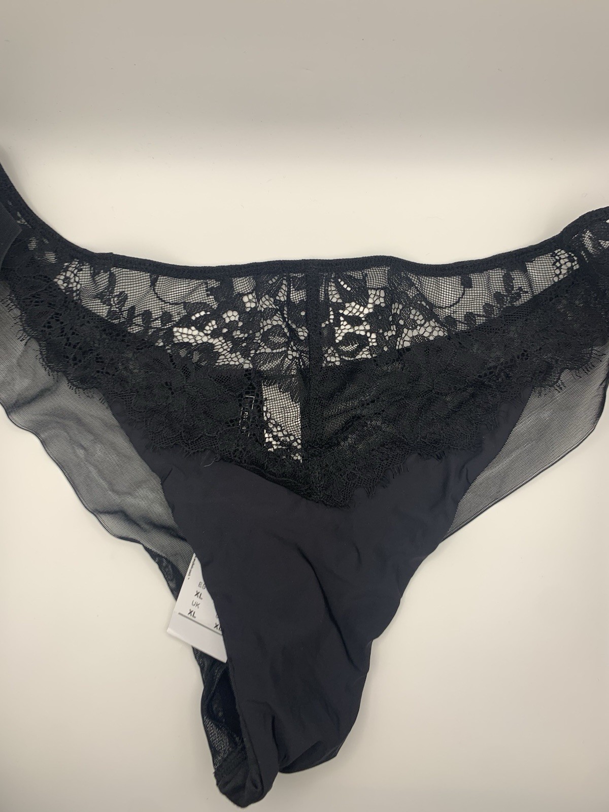 Intimissimi Ladie Knickers Mesh & Lace XL BNWT Freepost Black