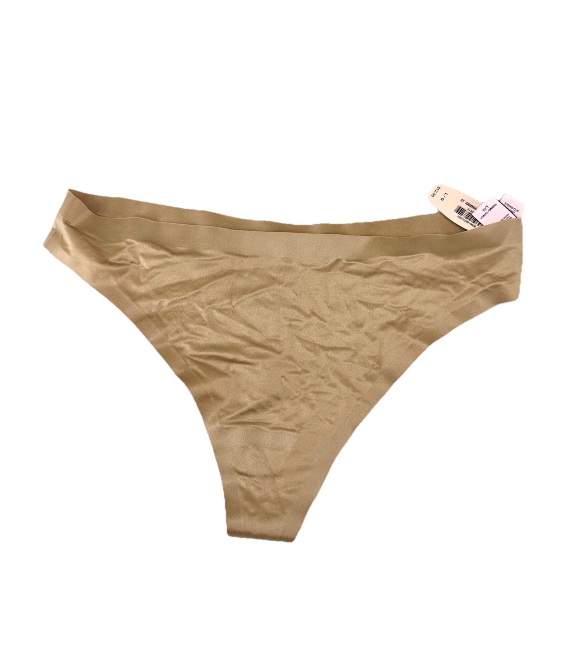 NEW Victorias Secret Large Women Thong Panties Beige AC5