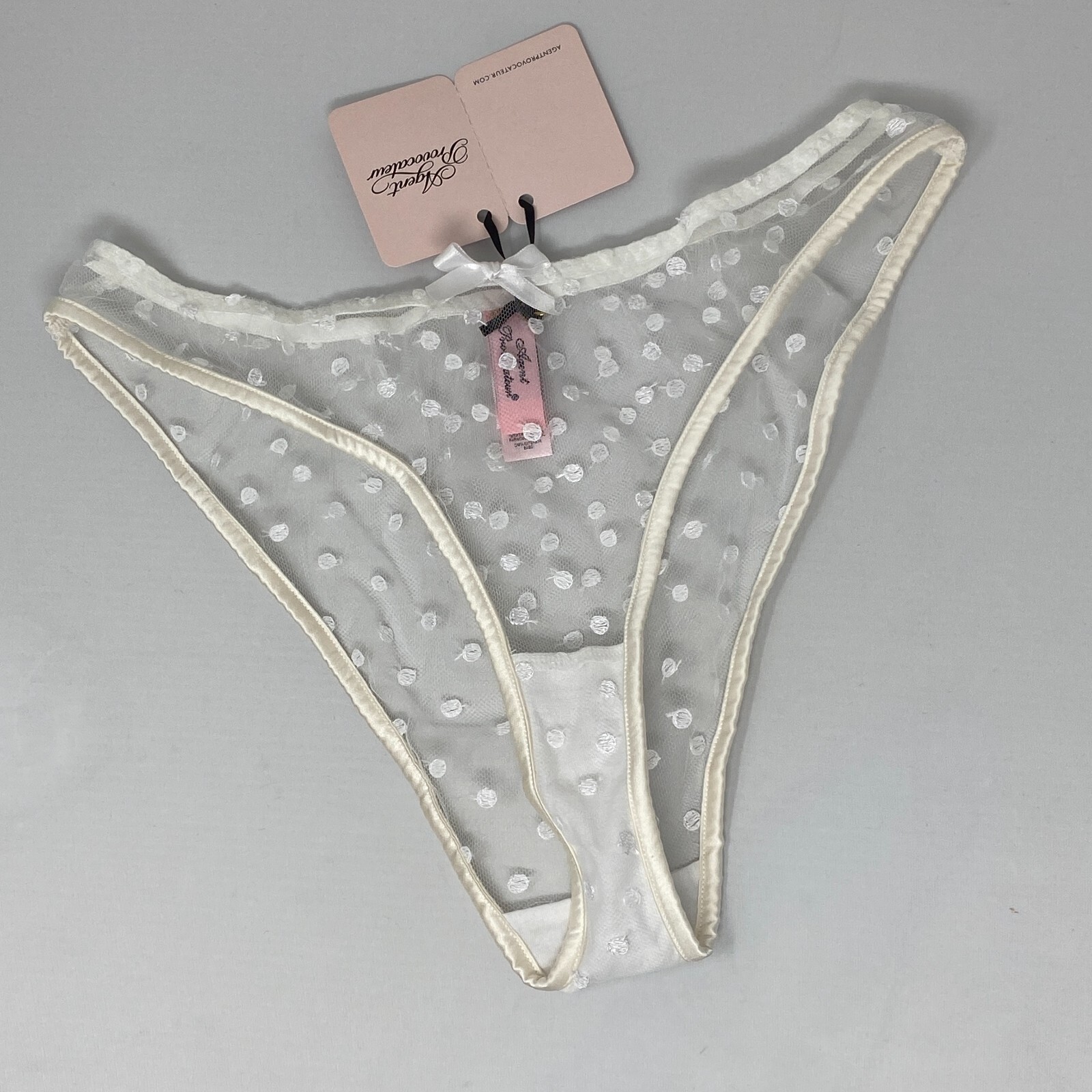 Agent Provocateur Brie White Polka Dot Brief AP3 Medium NWT