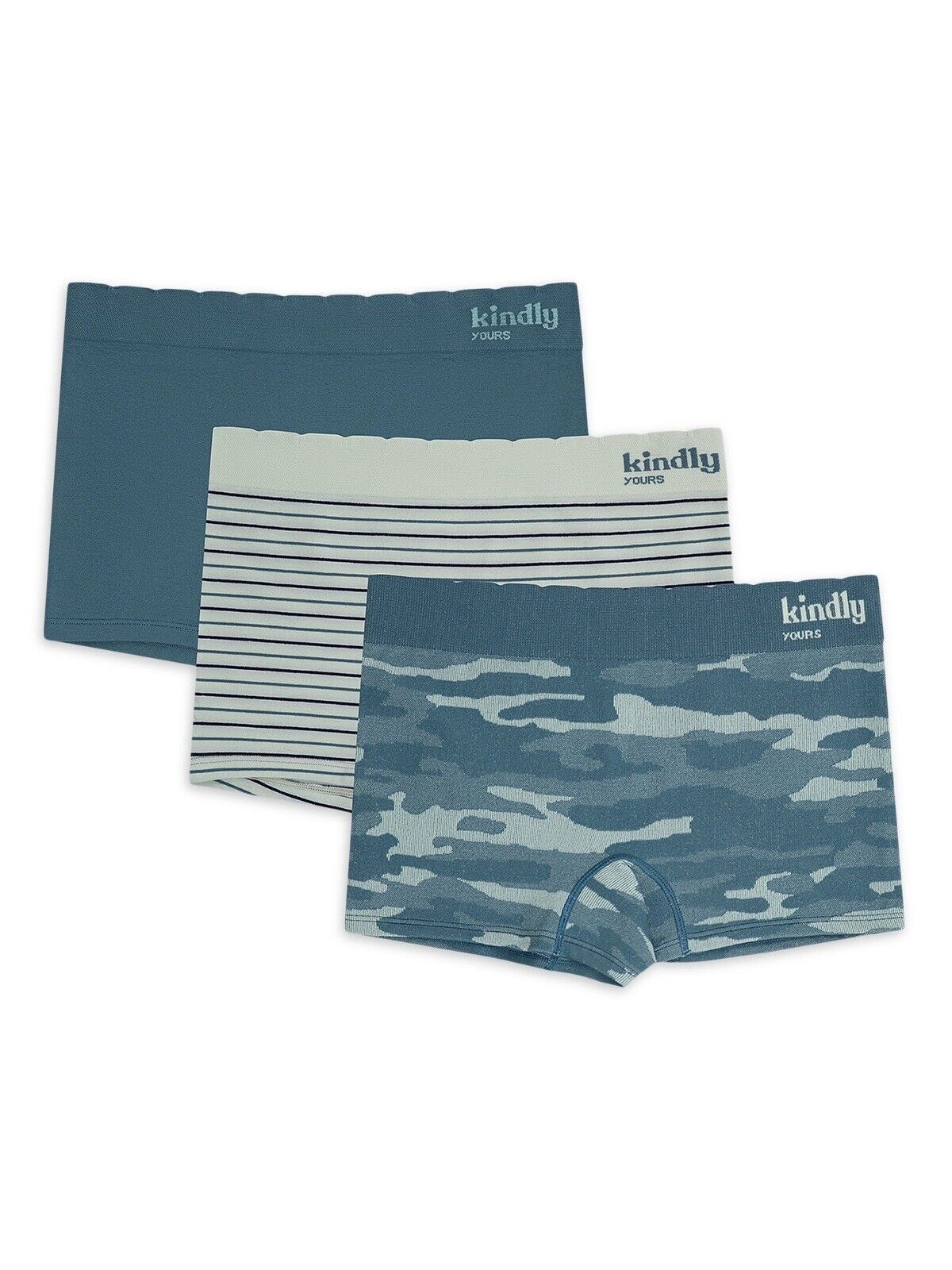 Kindly Yours Sustainable Seamless Boyshorts Teal 3 Pack XS S M L XL XXL XXXL