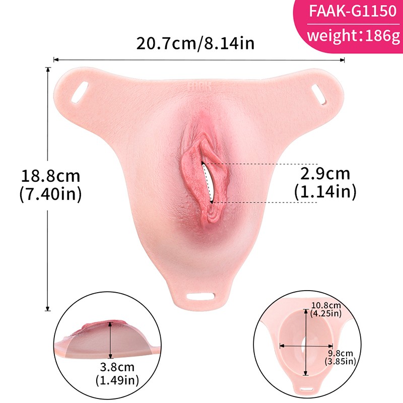Wearable Silicone Fake Vagina Panties Transgender Shaping Underwear Crossdresser