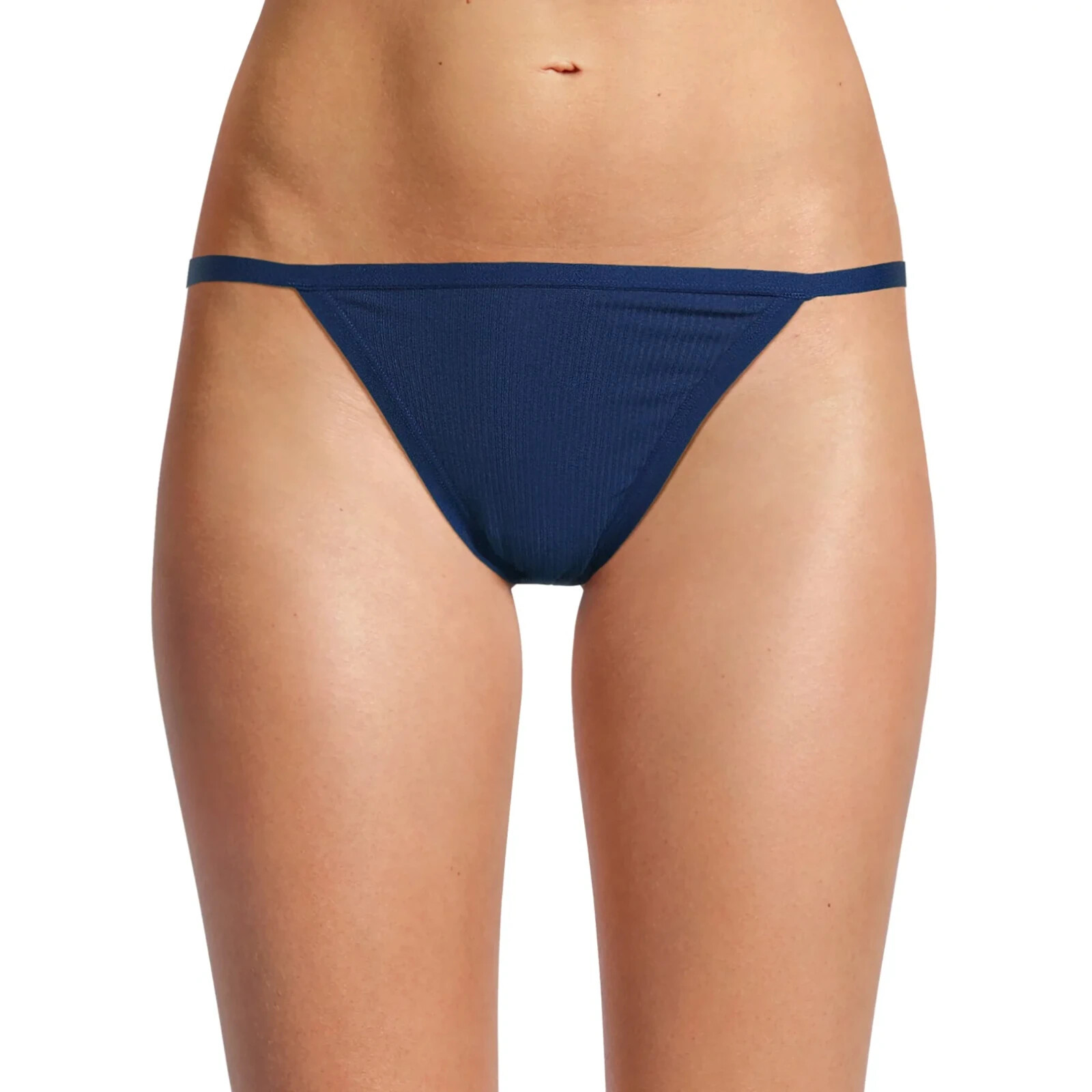No Boundaries Women’s Cotton String Bikini Panties Size X-SMALL Navy Blue