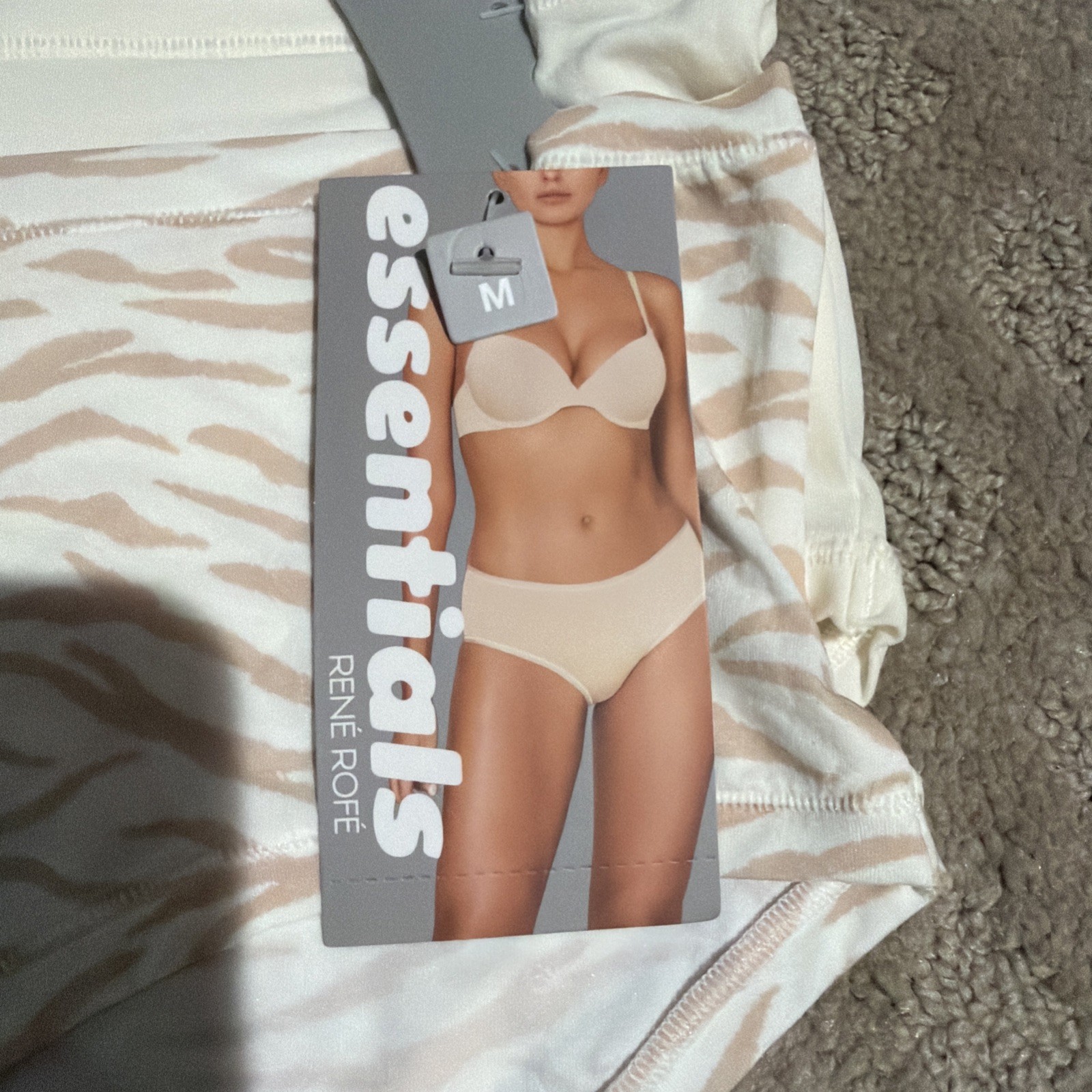 Essentials By Rene Rofe 5pk Multicolor Flexible Fit Hipster Panties. Sz M. NWT!