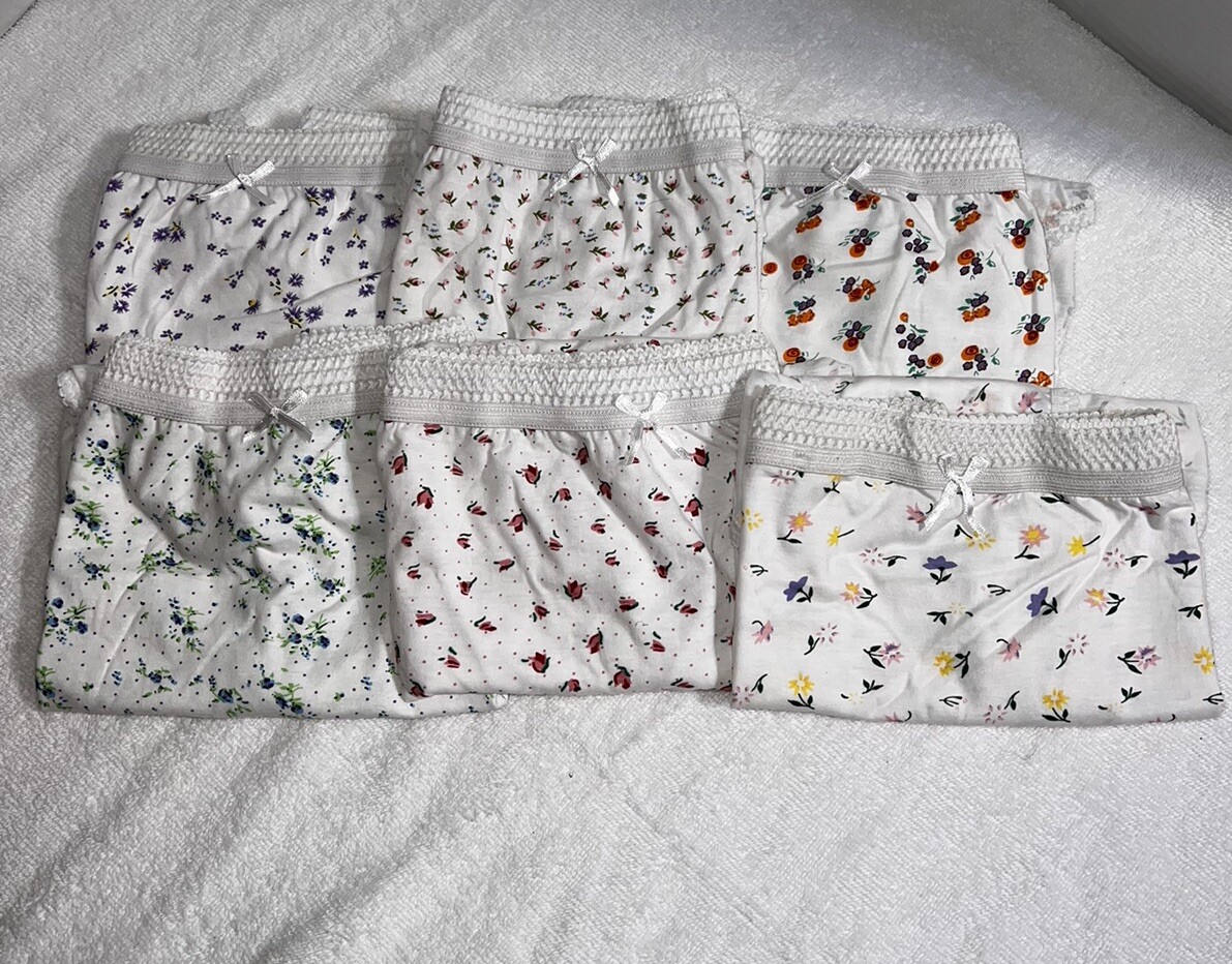 Women Full Coverage Panties Cotton Intimate Fashion By Teri Floral 6pk Size 10