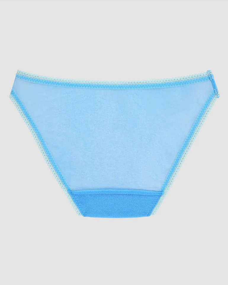 On Gossamer Women Gossamer Mesh Hip Bikini Underwear Blue Mist Size L