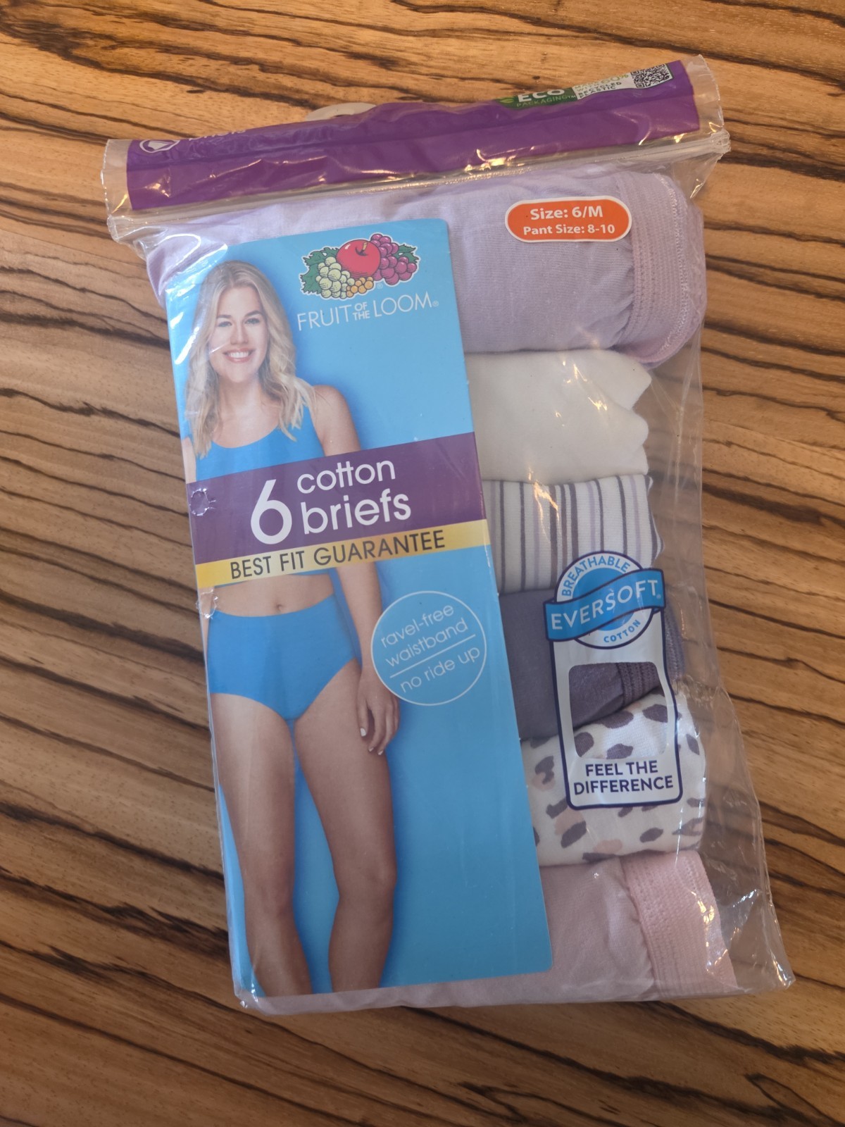 Fruit Of The Loom 6 Pack Cotton Briefs Panty 6/M