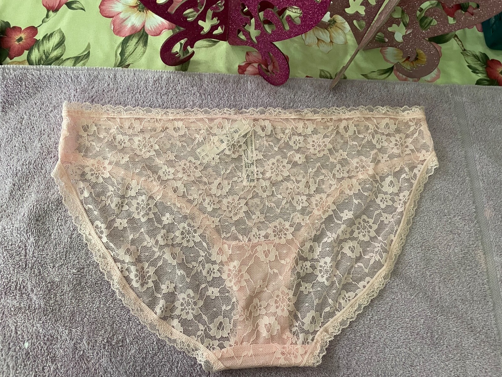 Victoria Secret sequin posey lace bikini size XXL