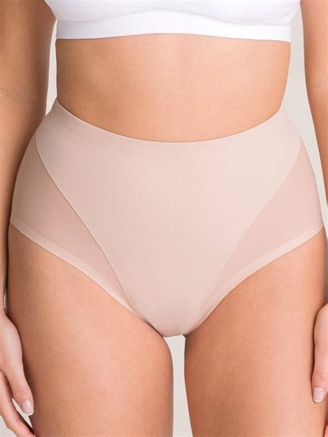 Shapermint Essentials Everyday Empower Mesh Seamless Shaper Panty NWT Chai XL