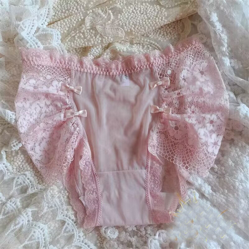 Sweet Girls Lady Lace Sheer Underpant Panties Brief Bow Mesh Princess Underwear