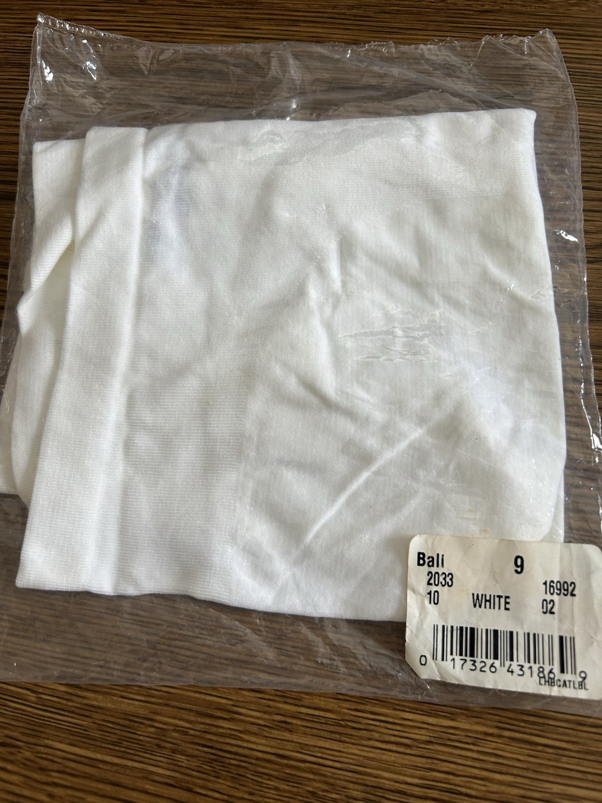 BALI HI CUT PANTIES SIZE 9 2X NYLON SPANDEX COTTON WHITE