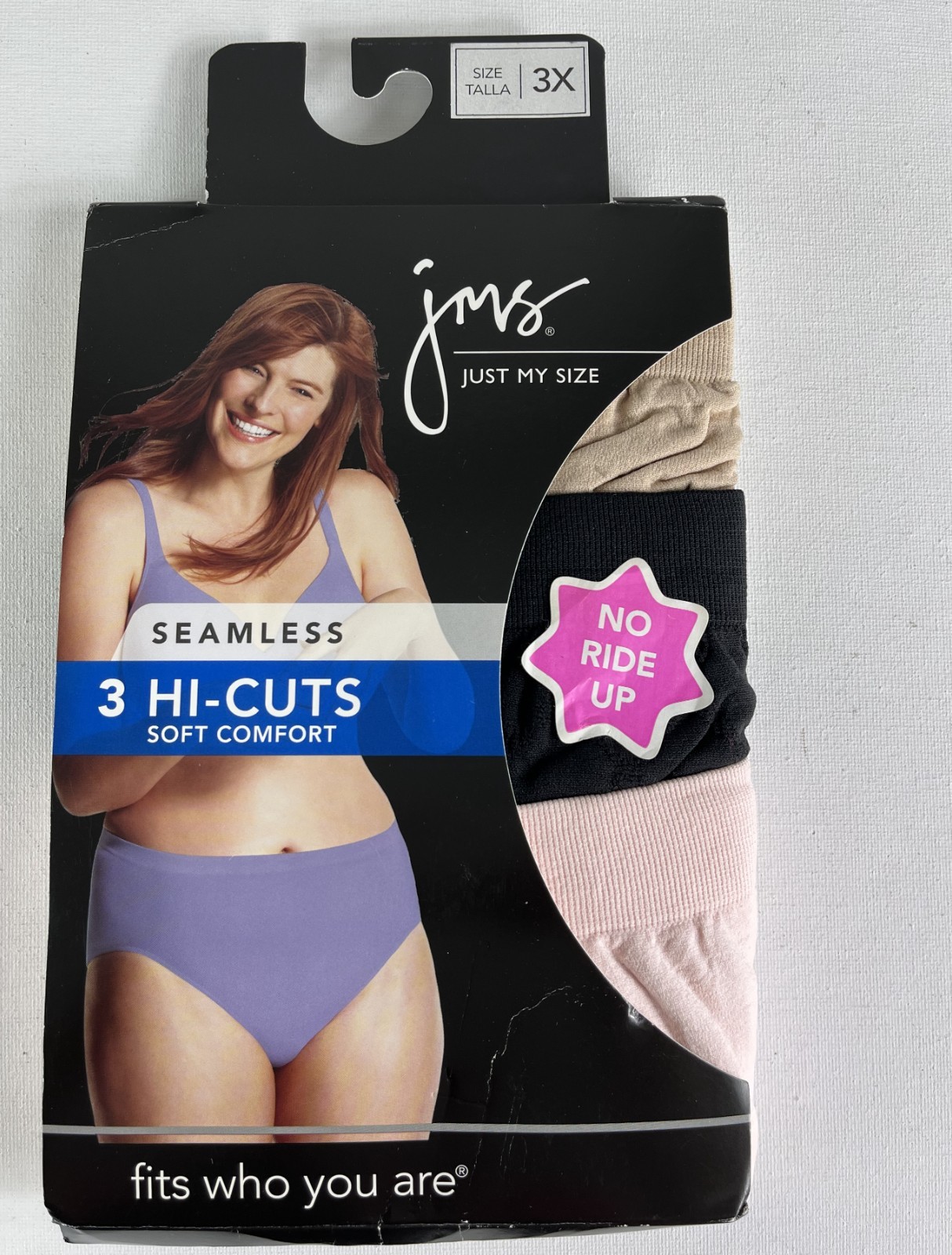 JMS Just my size 3 in pack Hi-Cut Women Panties briefs underwear Size 12