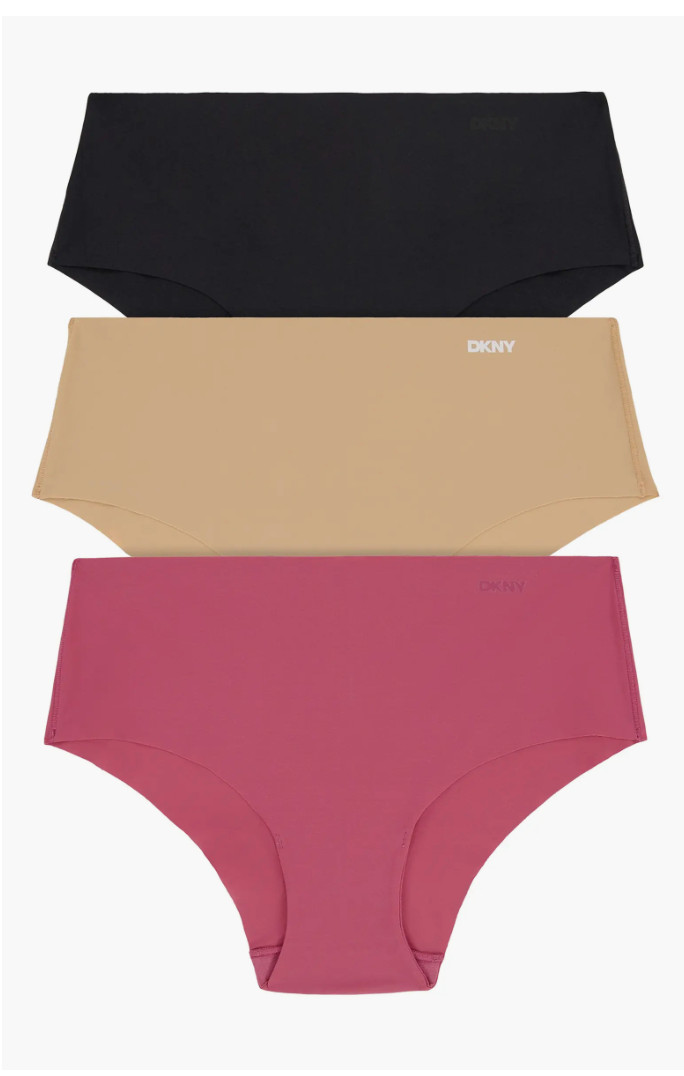 Dkny Women’s 3-Pk. Litewear Cut Anywear Hipster Underwear. NWT