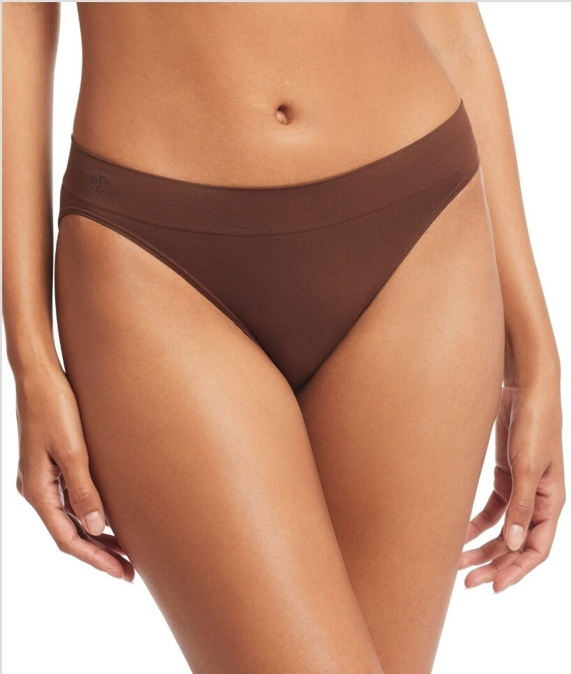 Lauren Ralph Lauren Womens Seamless Stretch Underwear in Espresso Sz Medium