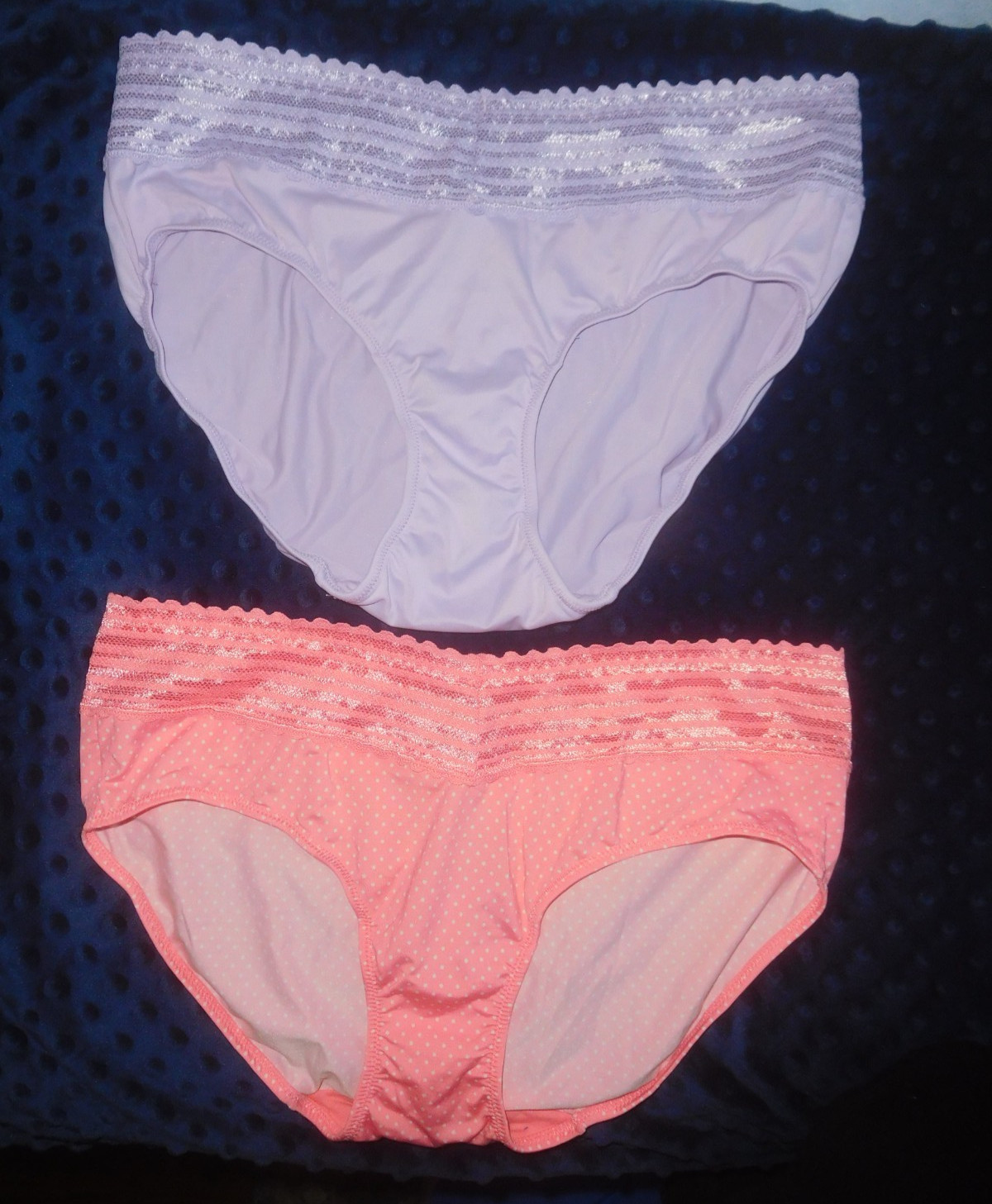Warner’s Blissful Benefits Purple / Pink No Muffin Top Lot 2 Hipster Panties L