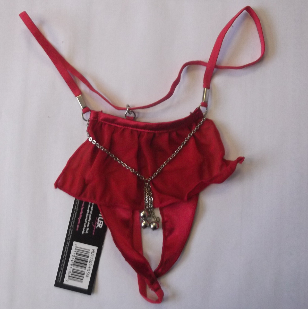 Hustler G-String Crotchlers Panties with Silver chain and balls S/M UK 8-10