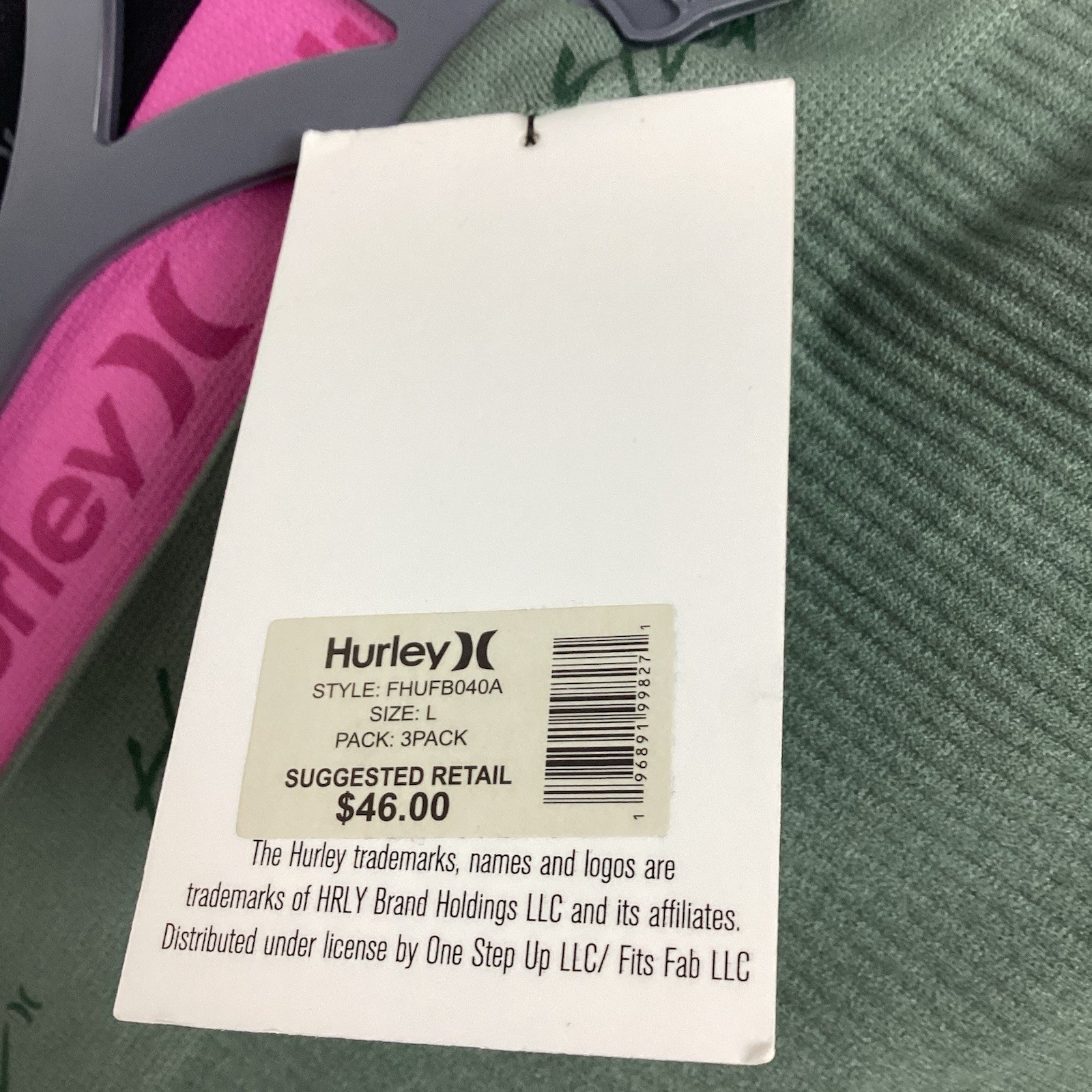 Hurley Women’s Seamless Boyshort Panty Underwear Sz L – 3 PACK – NEW! Retail $46