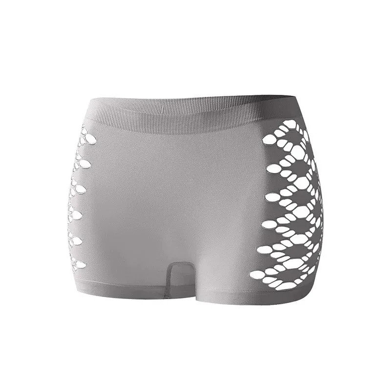 Mid-waist Hollow Out Panties Women Breathable Comfortable Lady Boyshort Knit.
