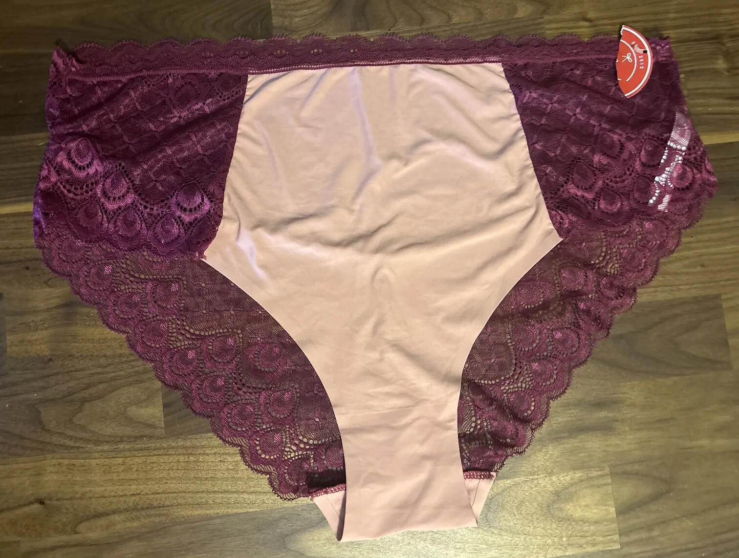 Splendies Hipster Panties 3X Purple Dusty Rose Lace Smooth Front Sexy NWT