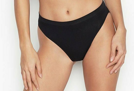 M L Grey SEAMLESS NO SHOW FULL COVER Victorias Secret HighLeg Waist Brief Pantie
