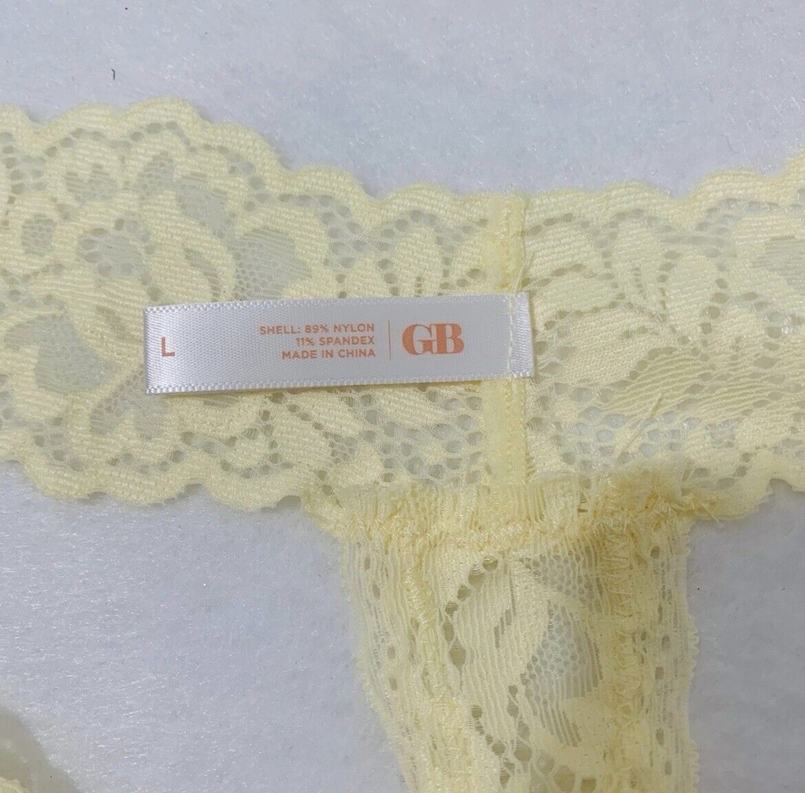 GB Thong Juniors Women L Nylon Lace Multicolor Pastel Set of 3 Romantic Sexy NWT