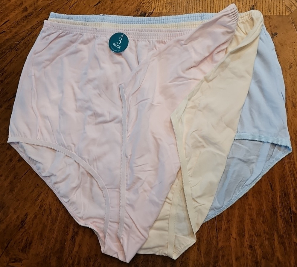 Womens Vanity Fair BRIEFS Size 10 3XL Perfectly Yours 15320 COTTON Underwear 3PK
