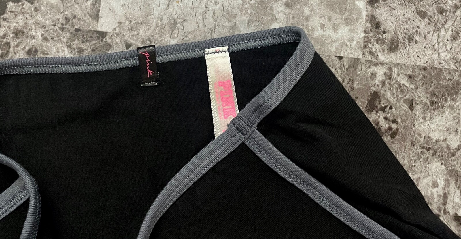 NWOT VICTORIA’S SECRET PINK BLACK GRAY WHITE HEART DOG BOYSHORT SHORTIE PANTIES