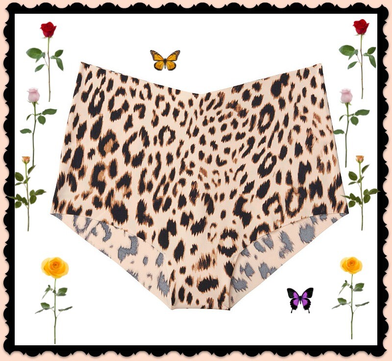 XL Brown Tan Leopard NO SHOW Edge Victorias Secret High Waist Midi Brief Pantie