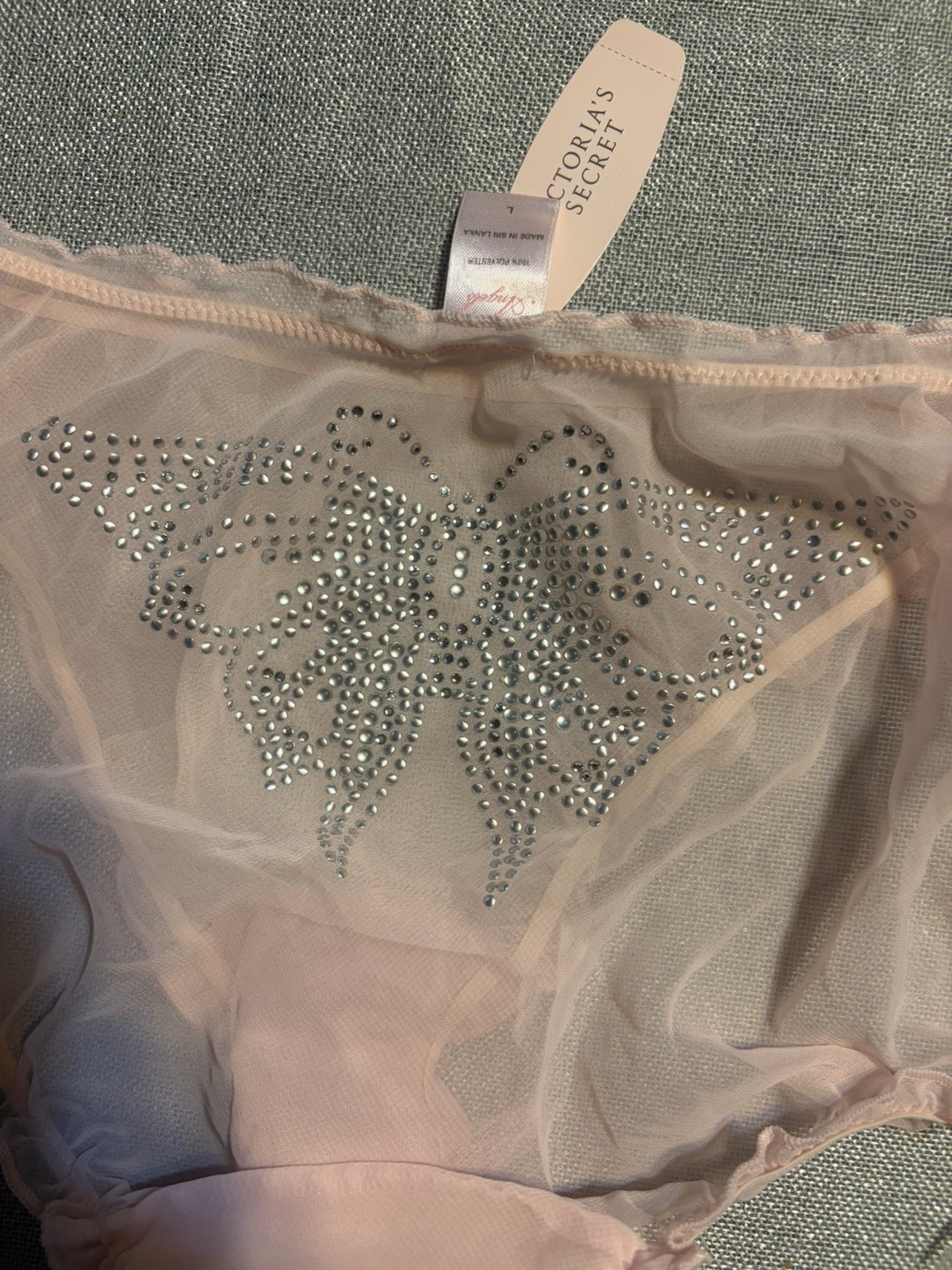 Victoria’s Secret Angels Vintage Y2K Tie Side Ruffle Trim Bride Panties Lingerie