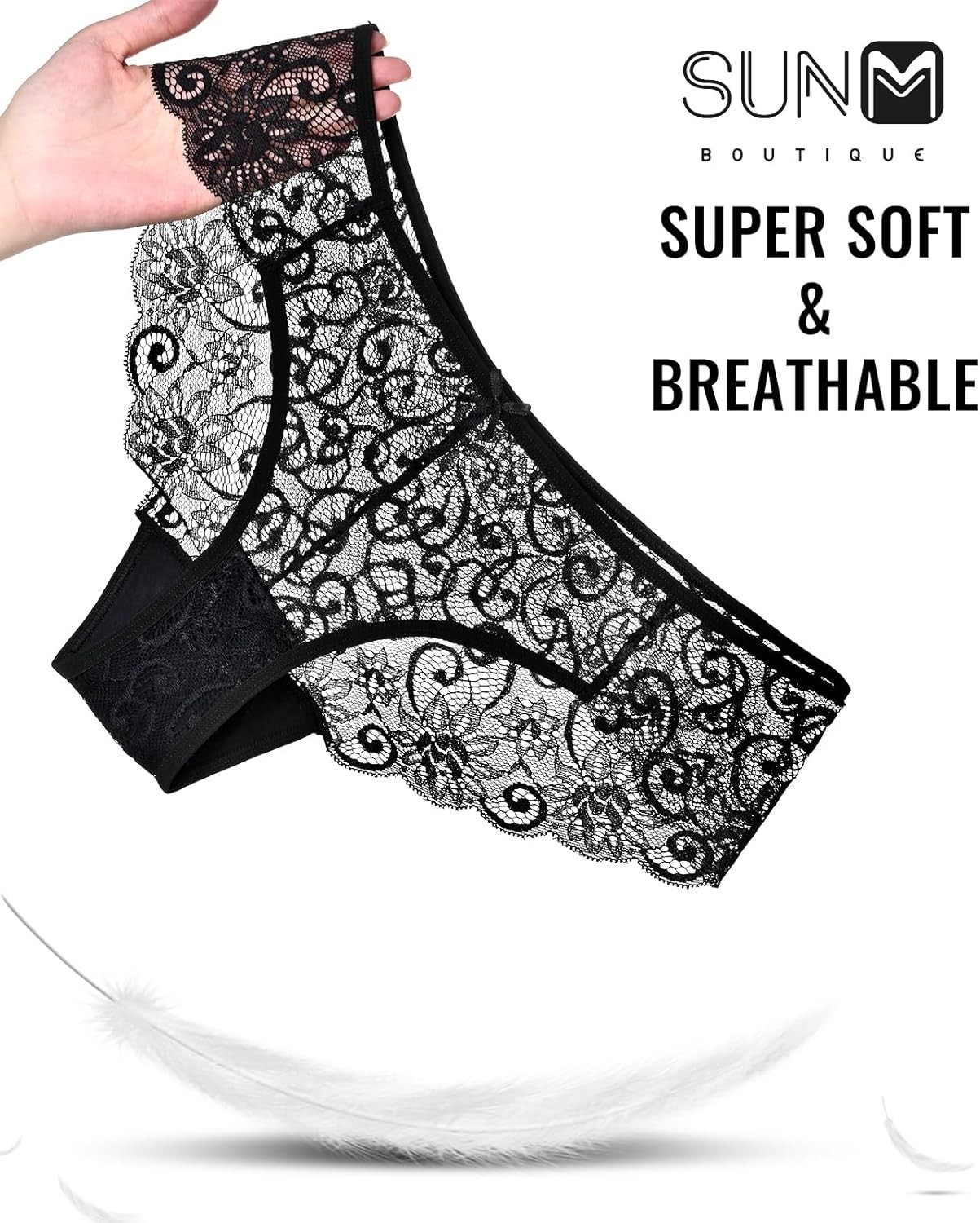Everyday Elegance: 6-Pack Sexy Lace Bikini Panties for Fashion-Forward Women