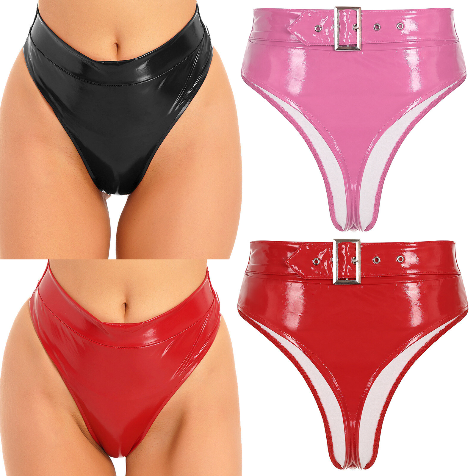 US Women G-String Booty Underwear Shiny Briefs Swimwear Shorts Festival Panties