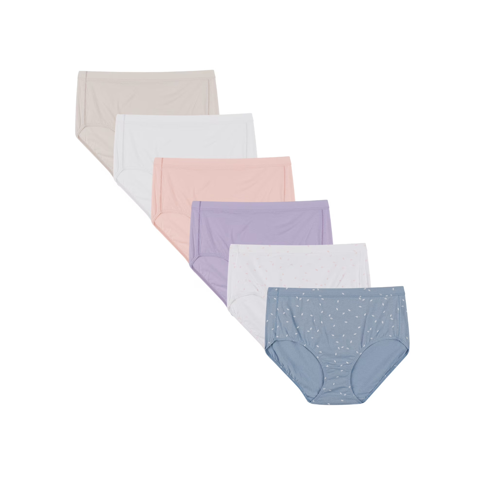 Women’s 6-Pack Organic Cotton Brief Panties Full Coverage Comfort