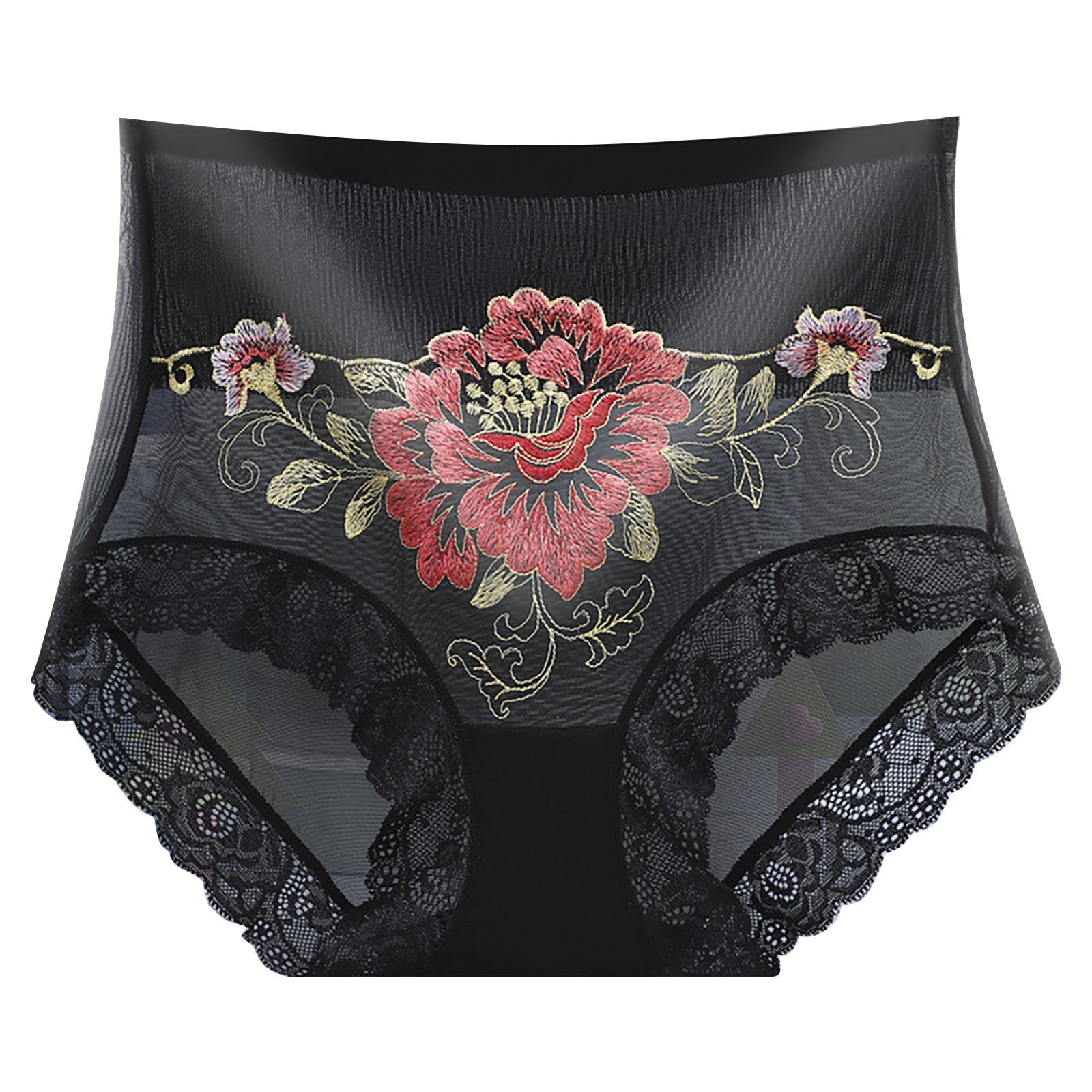 Sexy Black Flower Panties (26-33 Inches) US Seller