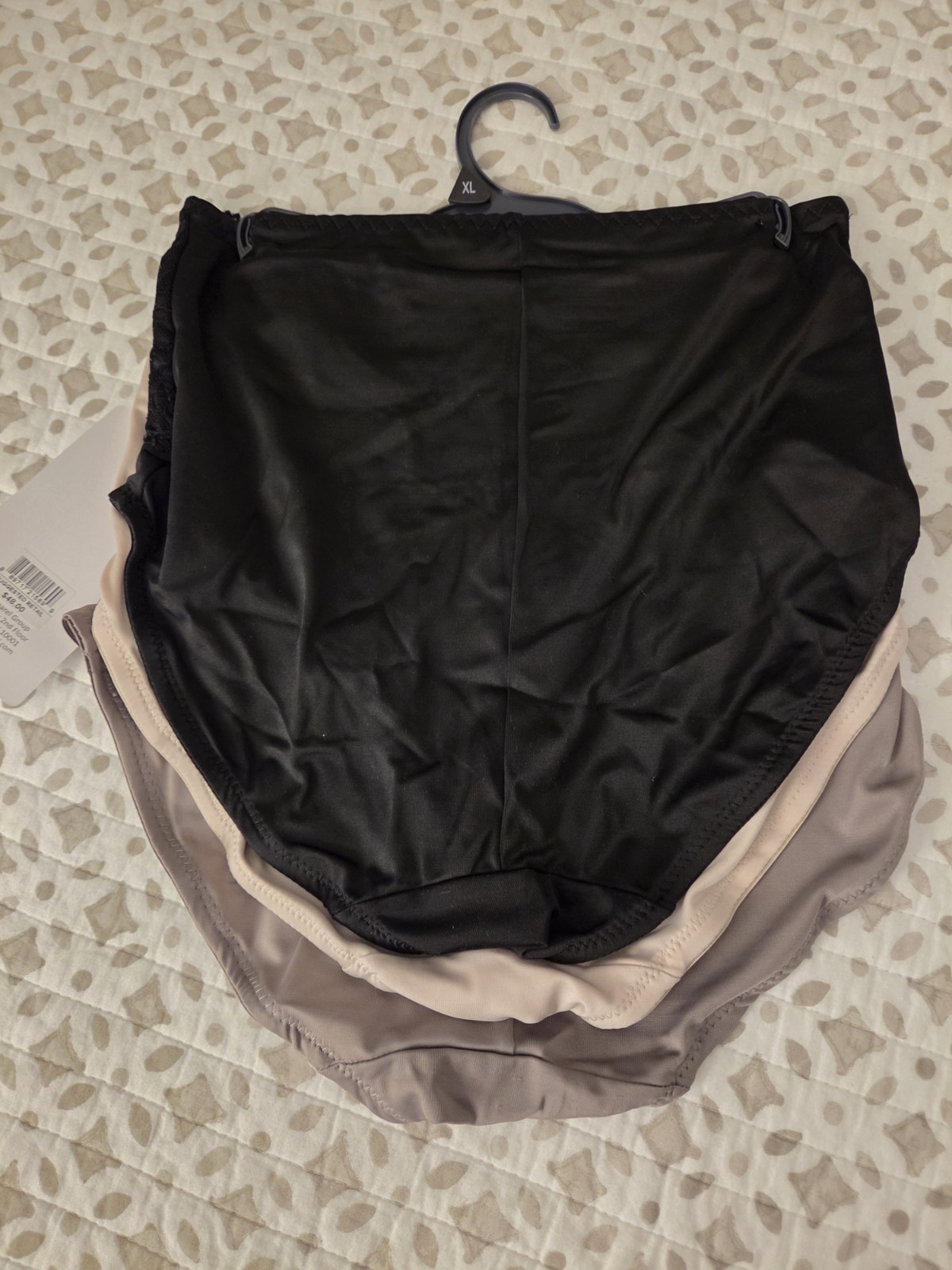 Kathy Ireland NWT 3-Pack Microfiber & Lace Briefs Size XL Blush & Taupe & Black