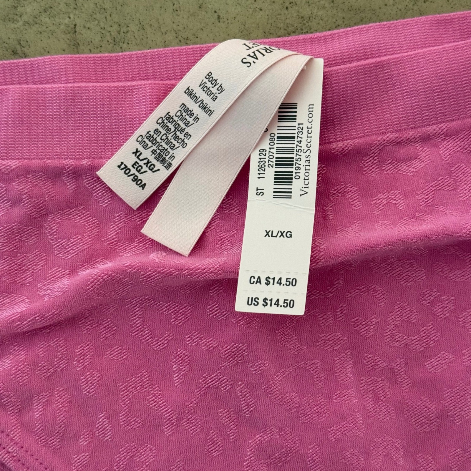 Victoria’s Secret Pink Blue Bikini Panty Set XL Comfort Stretch Lace Trim NWT