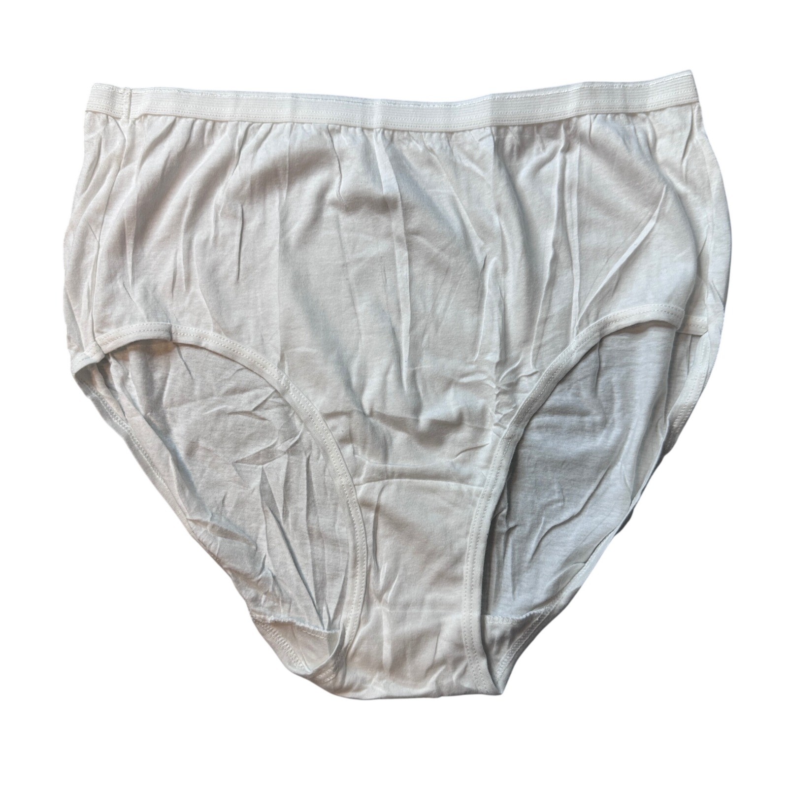 Fruit of the Loom Briefs Womens 8 White Cotton High Rise Full Coverage Panties
