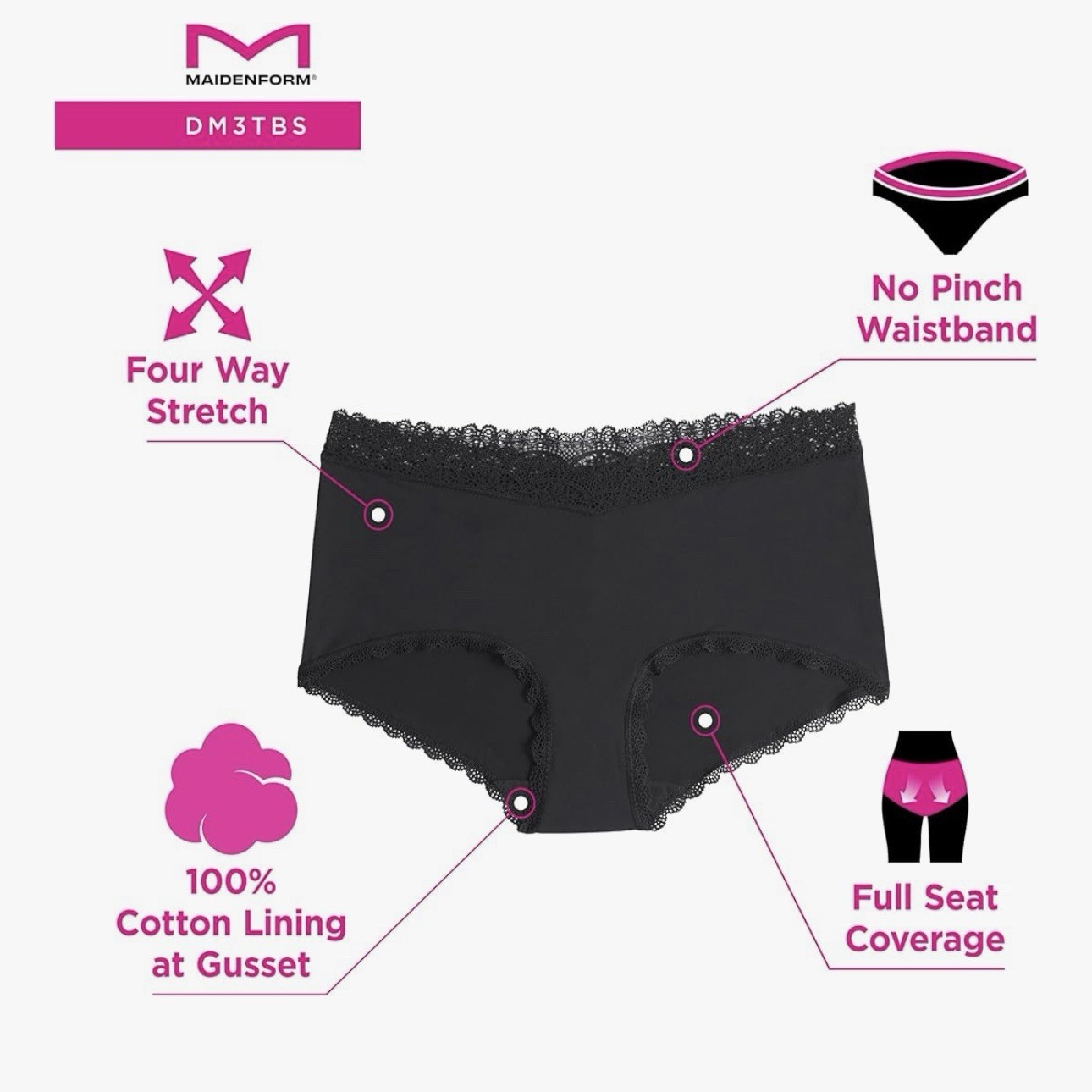 Maidenform Everyday Luxe Stretch Micro Boyshorts Set Size Small New