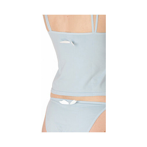 Miss Achile Blue Cotton ANGEL High Leg String Sided Brief With Back Wings