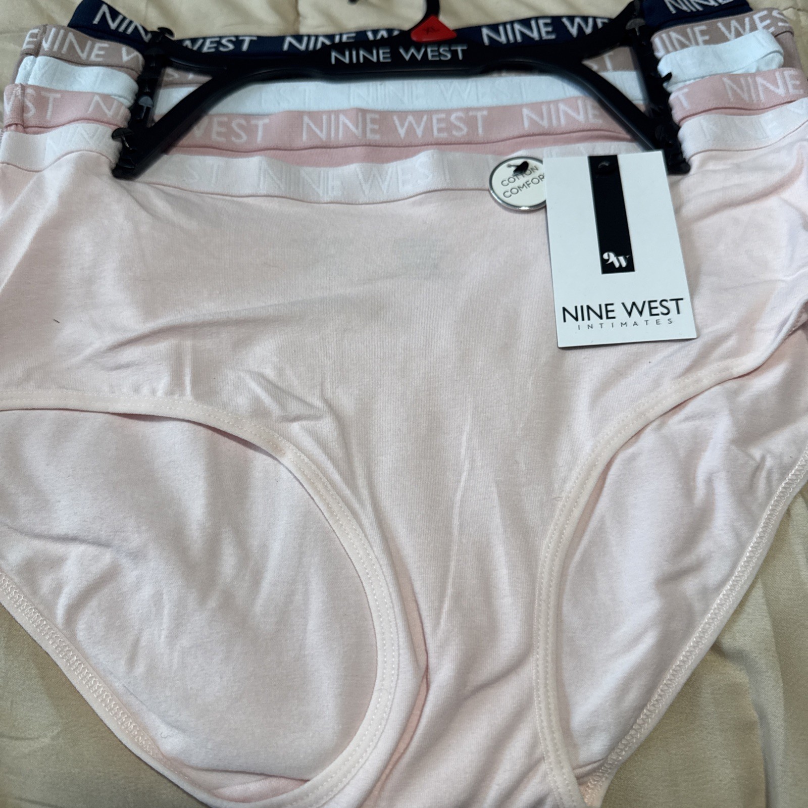NINE WEST INTIMATES 5 PAIR SUPER SOFT BRIEF PANTIES UNDERWEAR XL COTTON