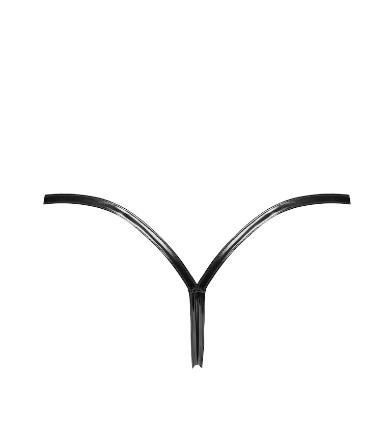 Noir Handmade P014 Black PVC String Panties Dominae Detachable Straps Kink S-3XL