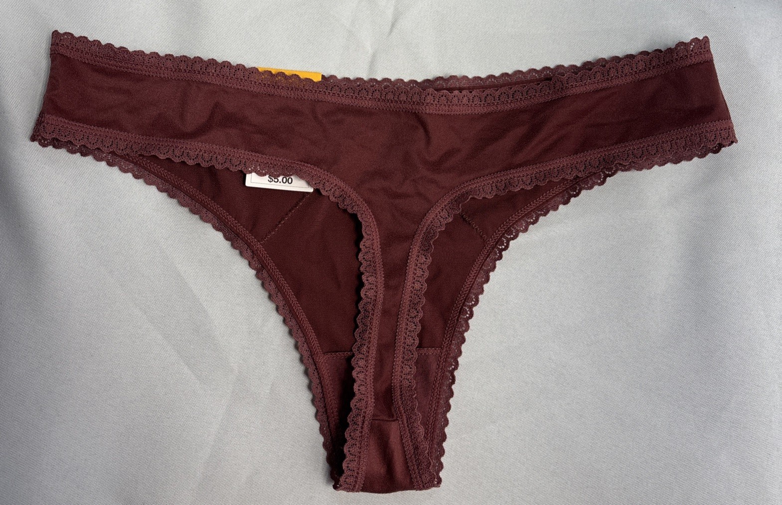 Women’s Lot Of 5 Auden Thong Panties Ruby Rust Size M Retail $25 NWT
