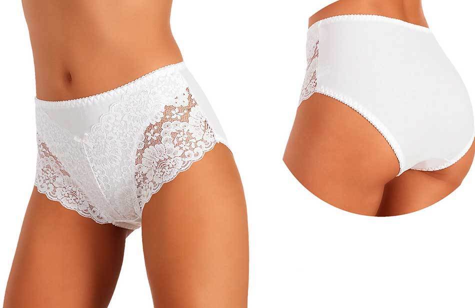 6 Women’s Jadea Cotton Stretch Briefs With Lace Cutouts Art 792