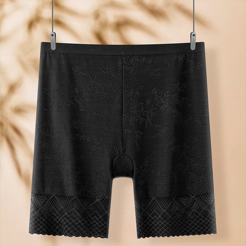 Women Legging High Waist Floral Lace Ice silk Plus size Safety Underpants 92261