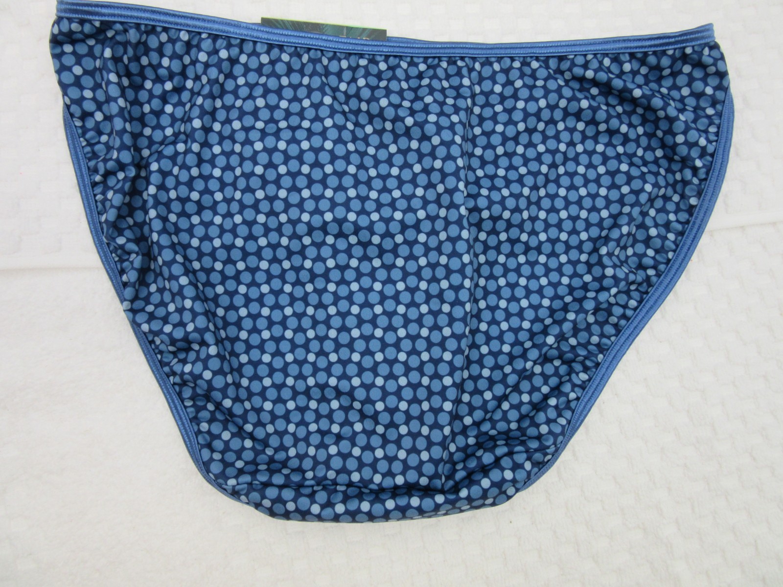 NWT set/3 VANITY FAIR ILLUMINATION STRING BIKINI 18108 COSMO GDN MODE DENIM DOTS