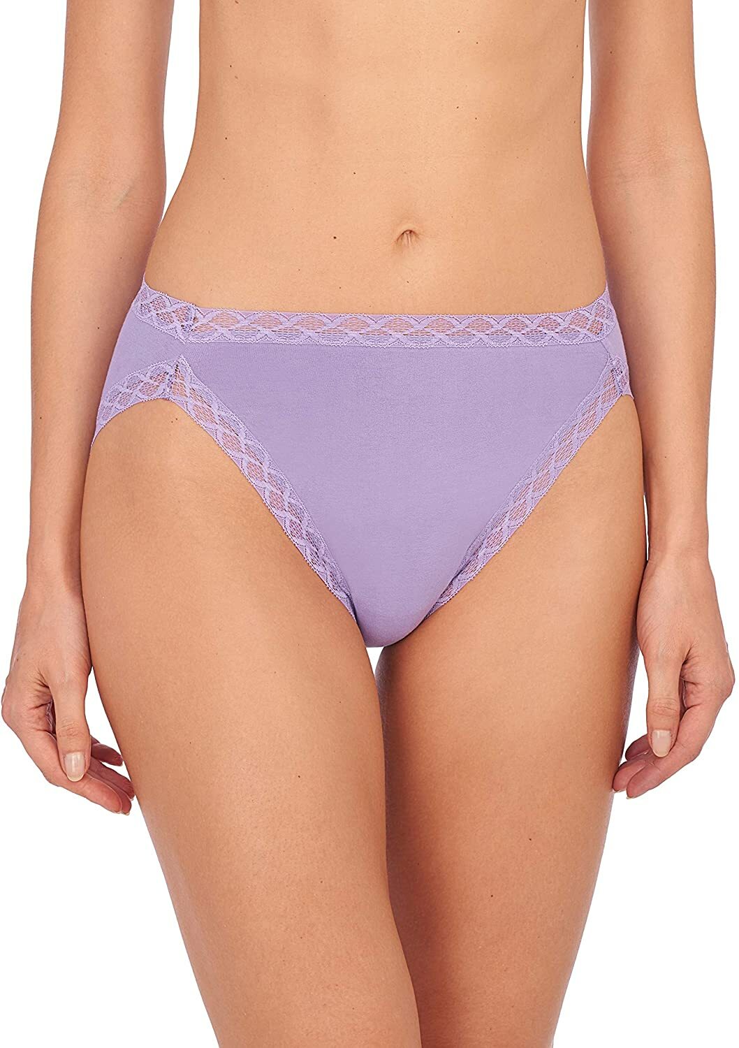 Natori BLISS 152058 Lily Purple Stretch Cotton French Cut Brief Panty – XS