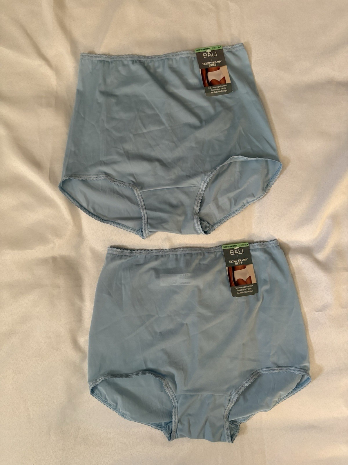 NEW Bali Skimp Skamp Brief Panties DF2633 Blue 2 Pair Women’s Size XLarge 8