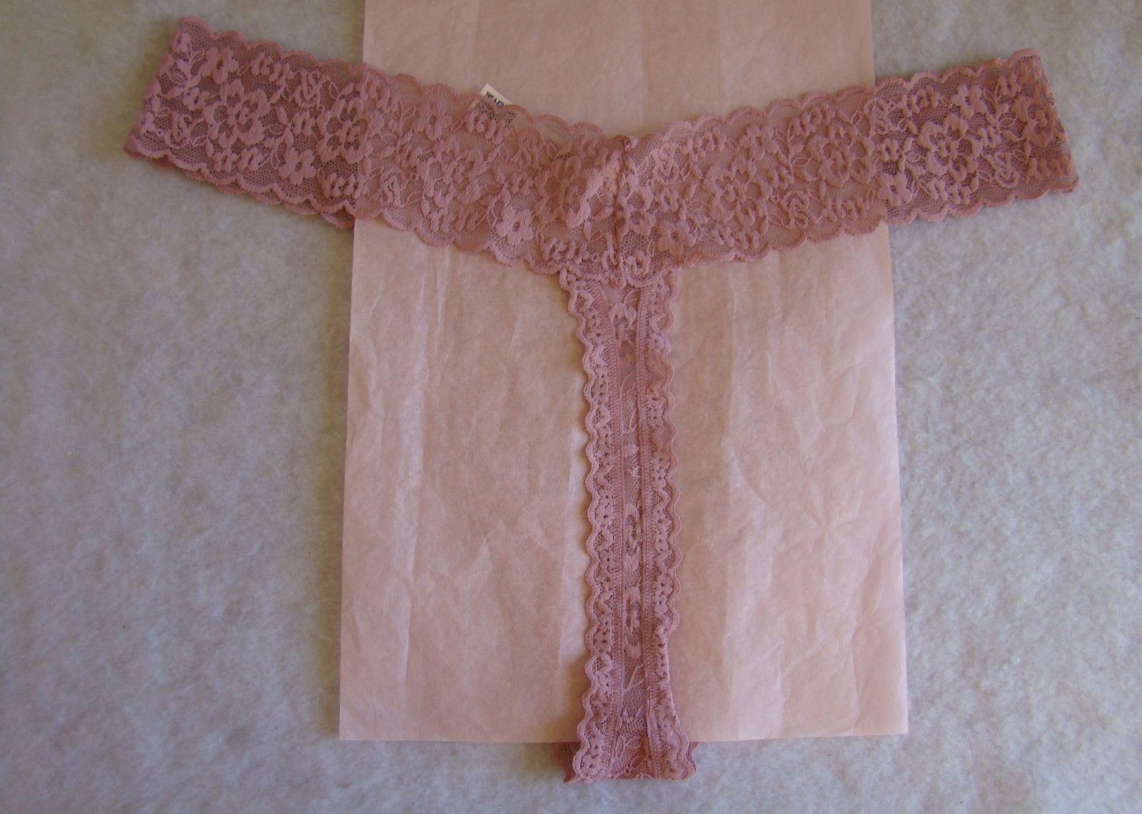 New Victoria’s Secret Pink Blush Floral Lace Thong String Panty Size XXL