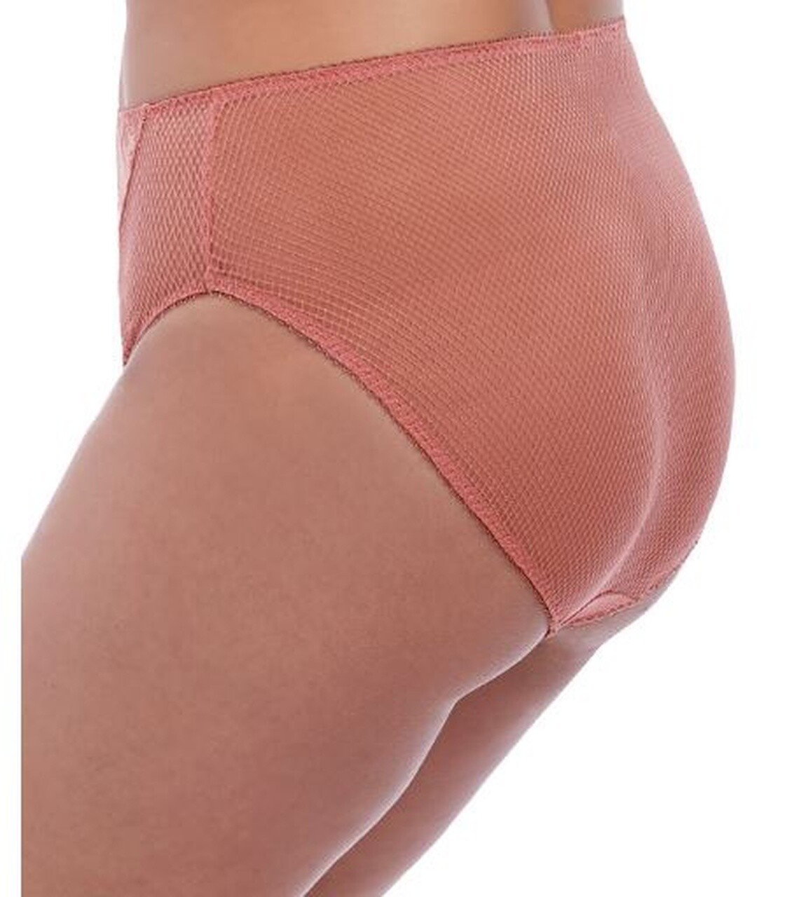 Elomi Charley High Leg Brief Panty#4386 Sizes Med- 2XL Rose Gold NWT$29