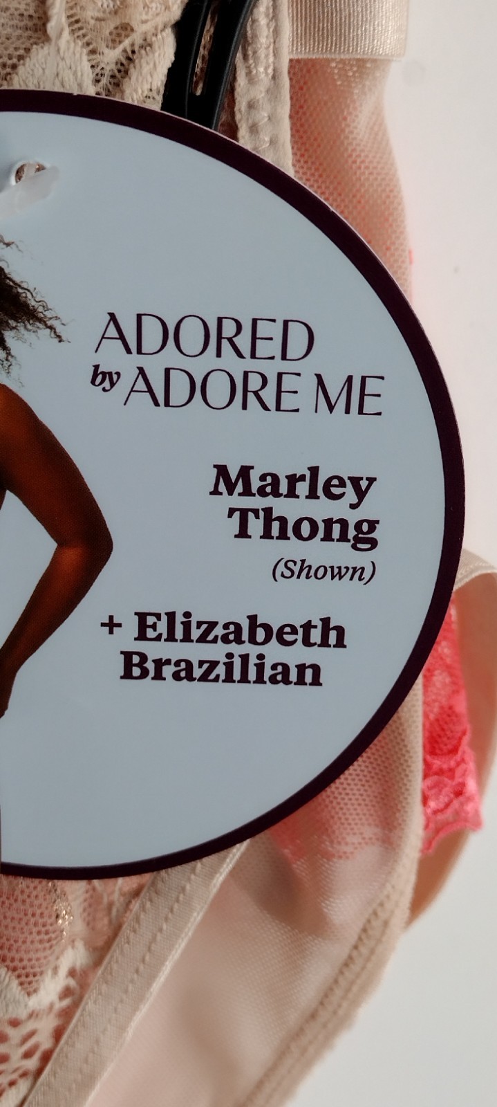 2 Pk Adore Me Women’s Marley Strappy Thong & Elizabeth Brazillian Underwear 3X